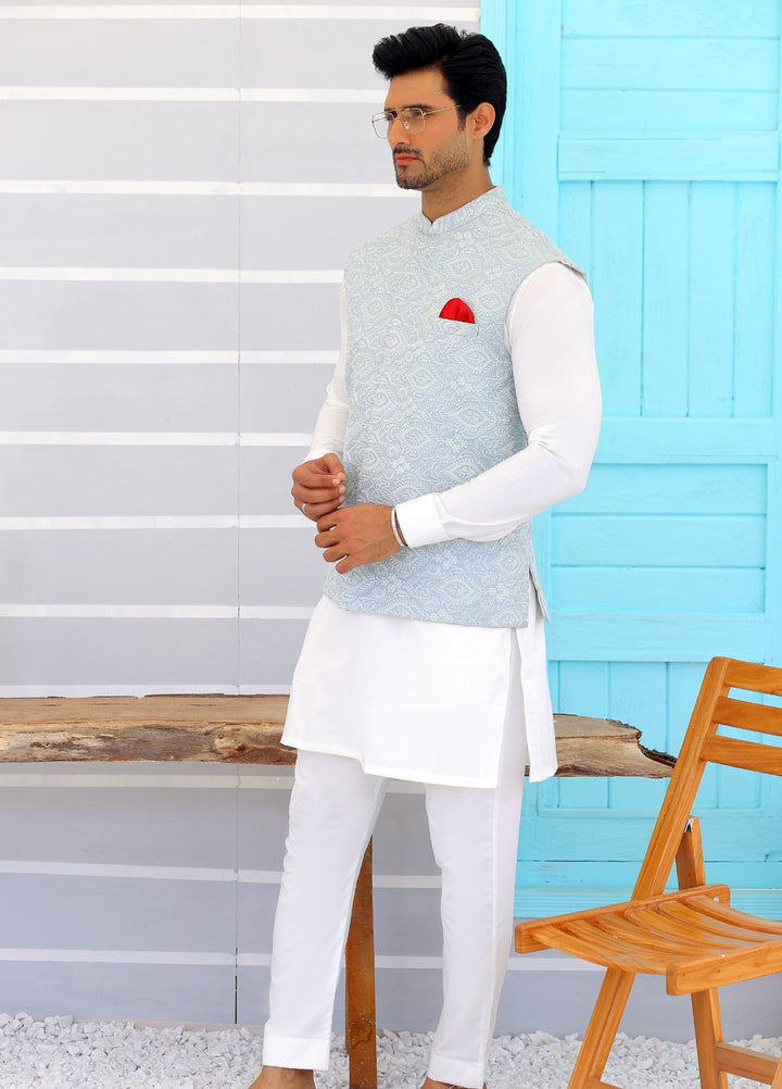Luxe Waistcoat by Edge Republic Mens RTW Embroidered Wash N Wear 2 Piece Suit ER WC 1090 Festive Collection
