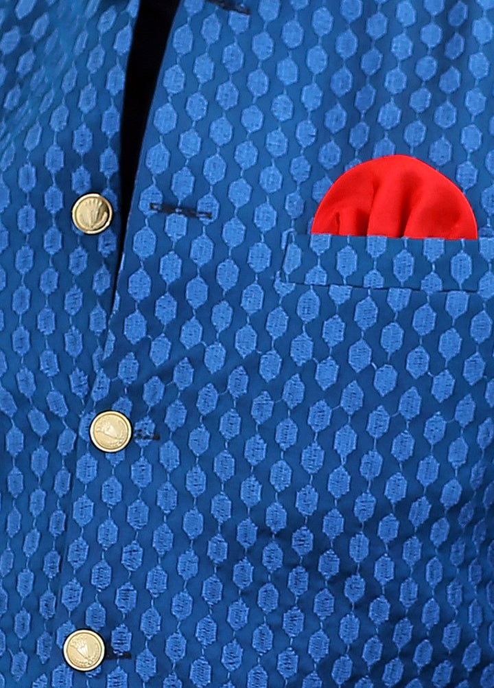 Luxe Waistcoat by Edge Republic Mens RTW Embroidered Wash N Wear 2 Piece Suit ER WC 2003 Festive Collection