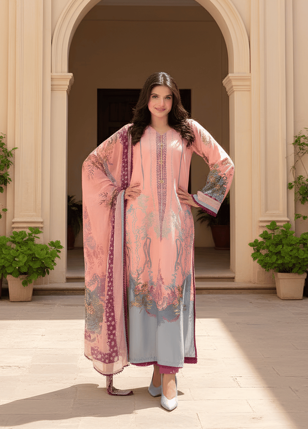 Syra's Atelier RTW Printed Lawn 3 Piece Suit Meherzaad Casual Collection