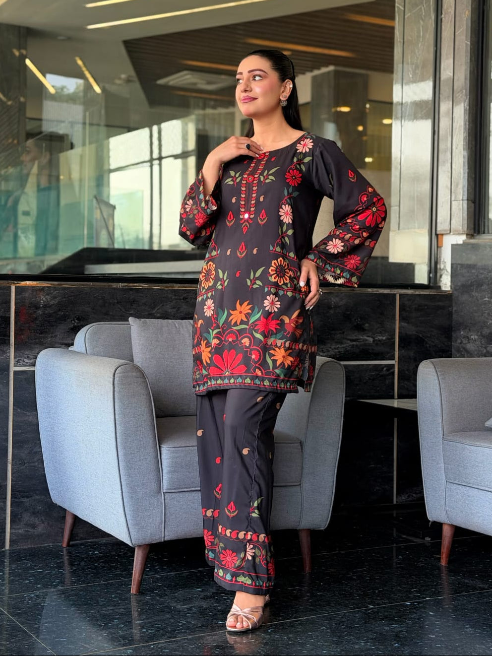 Syra's Atelier RTW Printed Swiss Lawn 2 Piece Suit Kayaa Casual Collection