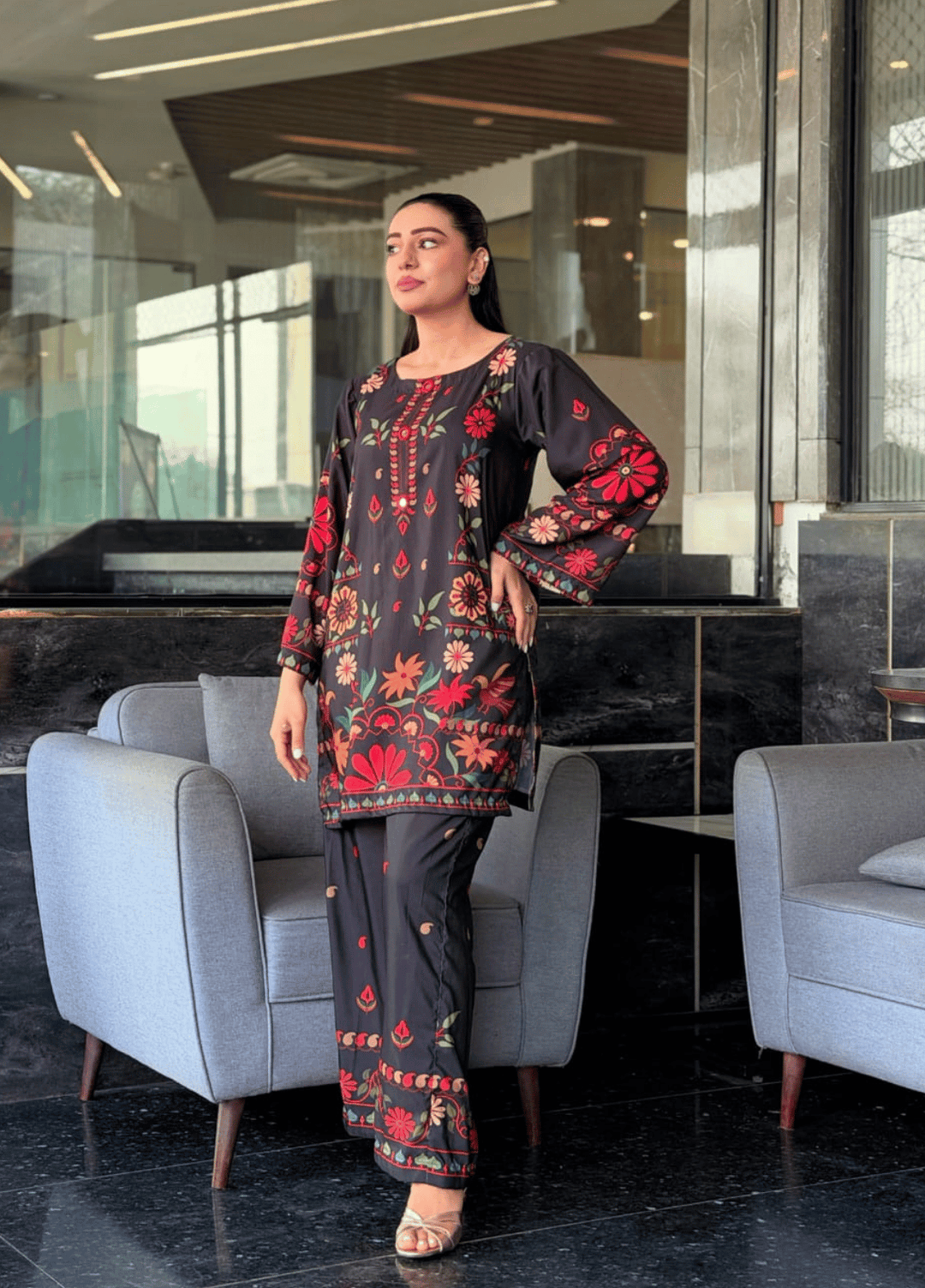 Syra's Atelier RTW Printed Swiss Lawn 2 Piece Suit Kayaa Casual Collection