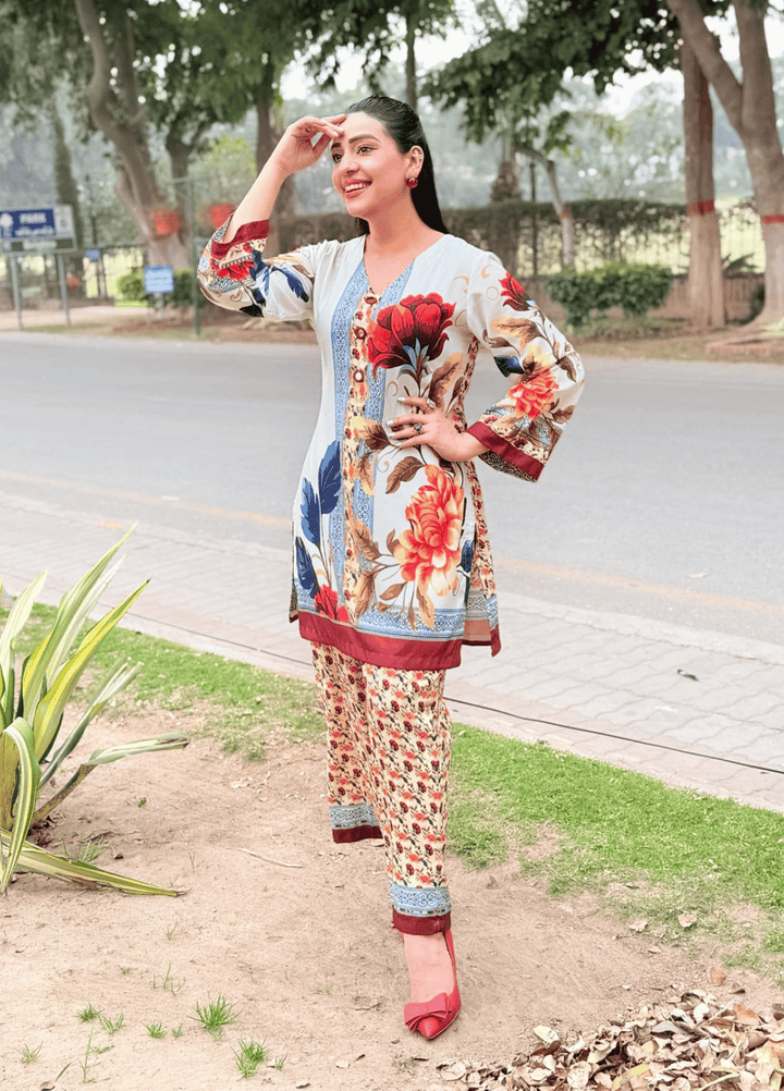Syra's Atelier RTW Printed Swiss Lawn 2 Piece Suit AYRE Casual Collection