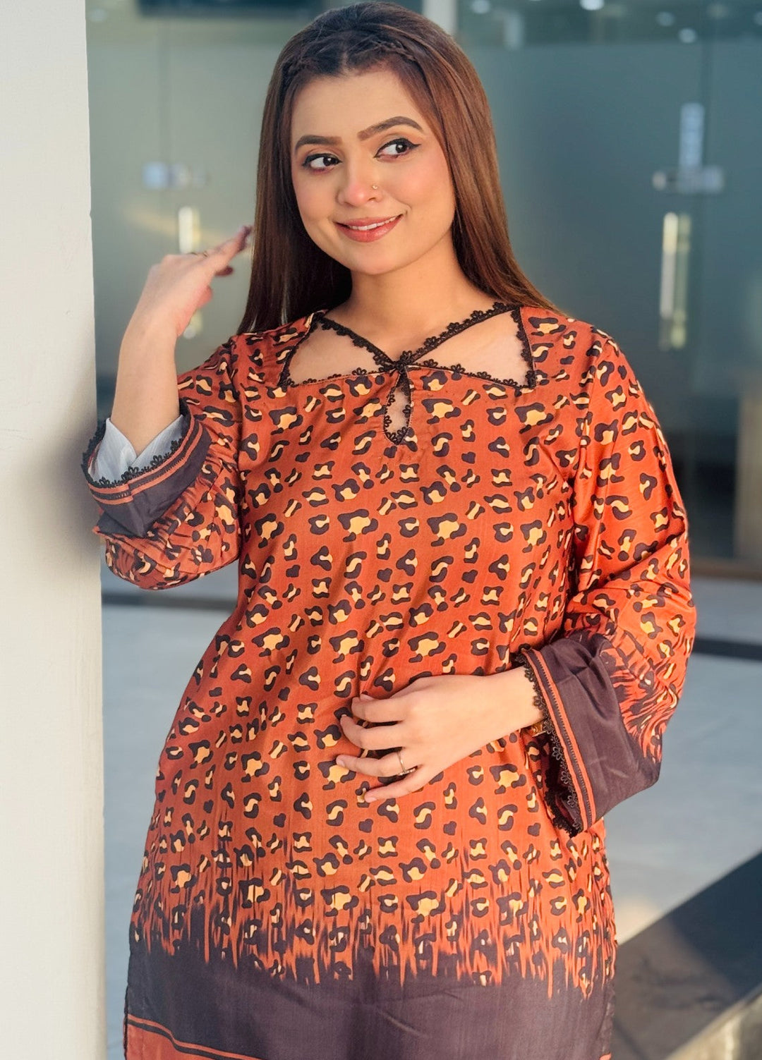 Syra's Atelier RTW Printed Swiss Lawn 2 Piece Suit Aafiya Casual Collection