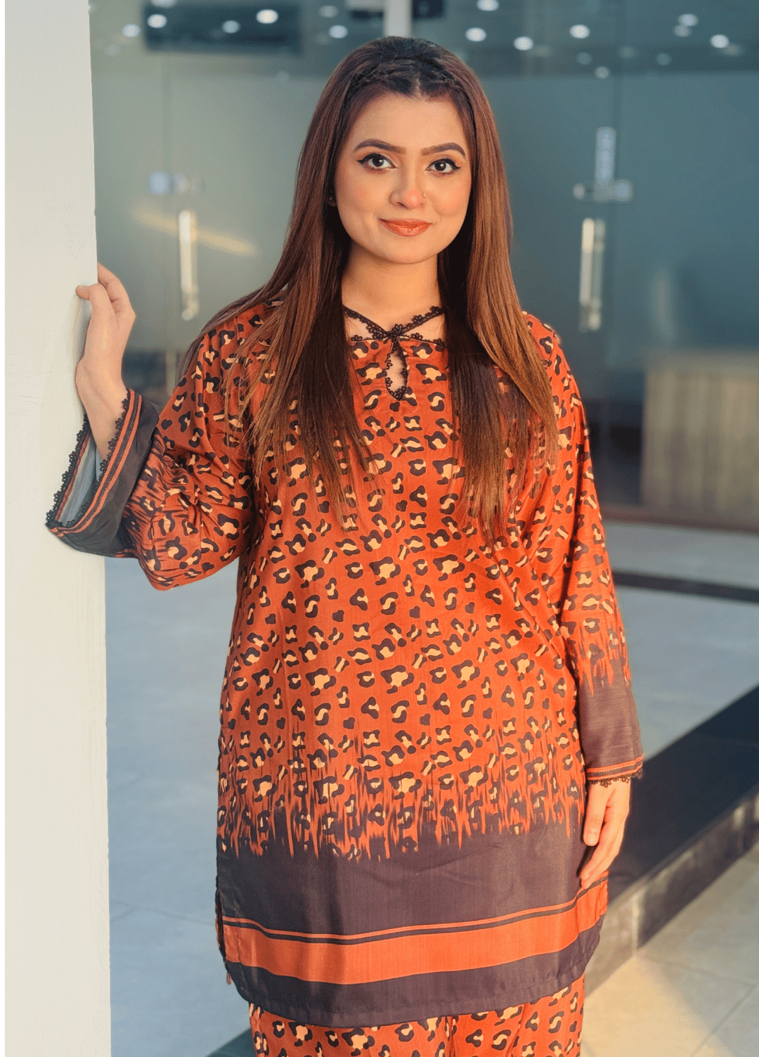 Syra's Atelier RTW Printed Swiss Lawn 2 Piece Suit Aafiya Casual Collection