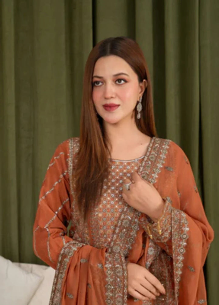 Sehrish by Maherposh RTW Embroidered Viscose Raw Silk 3 Piece Suit MP-SR-01 AMBER GRACE Festive Collection