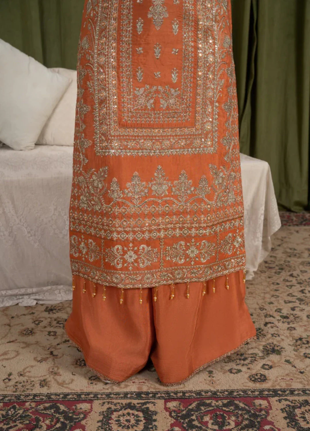 Sehrish by Maherposh RTW Embroidered Viscose Raw Silk 3 Piece Suit MP-SR-01 AMBER GRACE Festive Collection