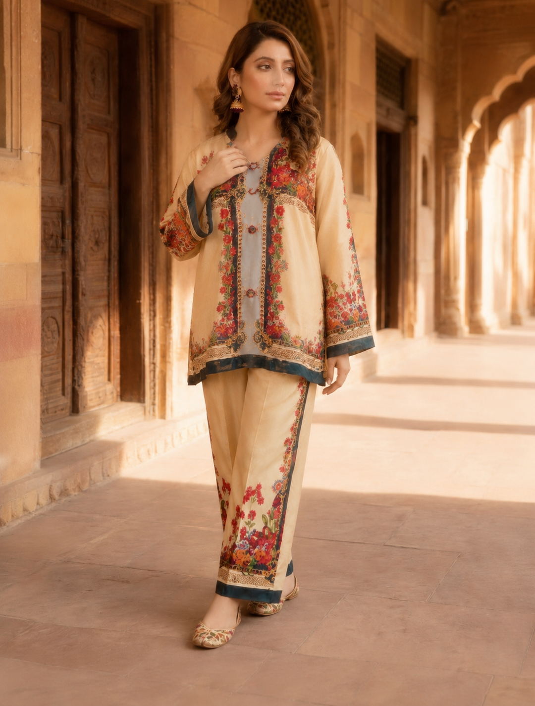 Syra's Atelier RTW Printed Swiss Lawn 2 Piece Suit Roshni Casual Collection