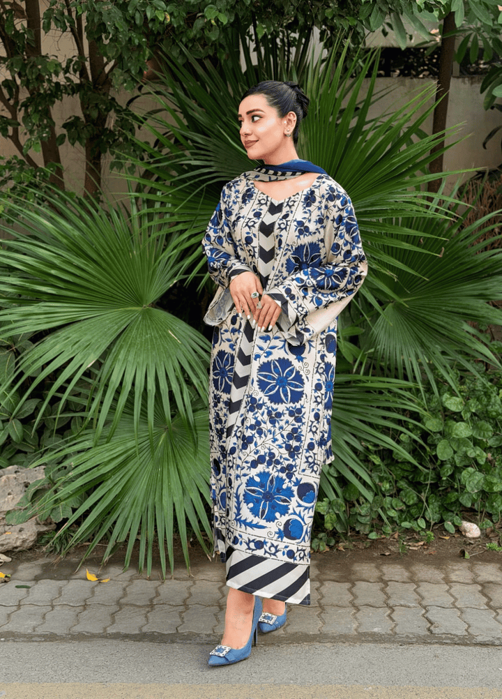 Syra's Atelier RTW Printed Lawn 1 Piece Suit Nahel Kaftan Casual Collection