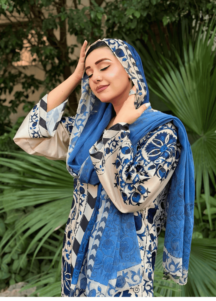 Syra's Atelier RTW Printed Lawn 1 Piece Suit Nahel Kaftan Casual Collection