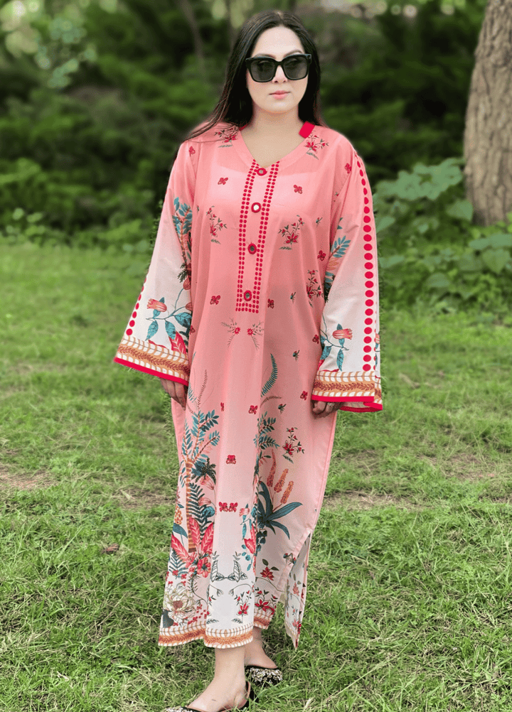 Syra's Atelier RTW Printed Grip 1 Piece Suit Minhas Kaftan Casual Collection