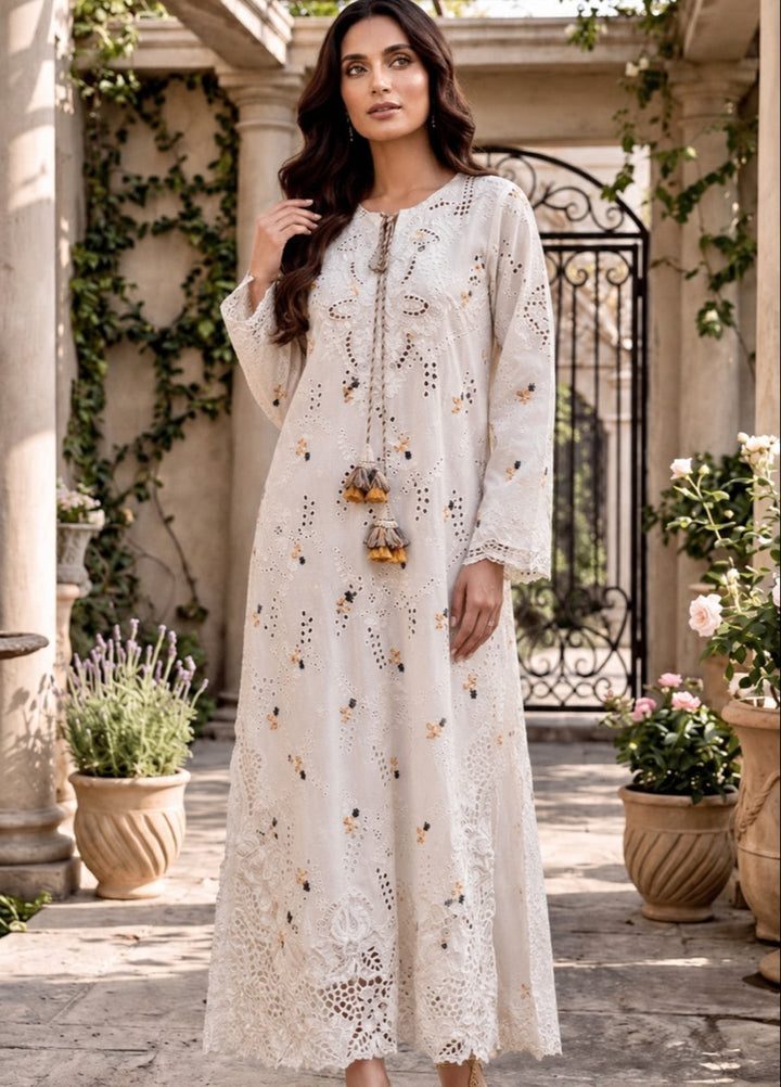 House of Nyyra Women RTW Embroidered Chikankari 1 Piece Suit Ivy Summer Collection