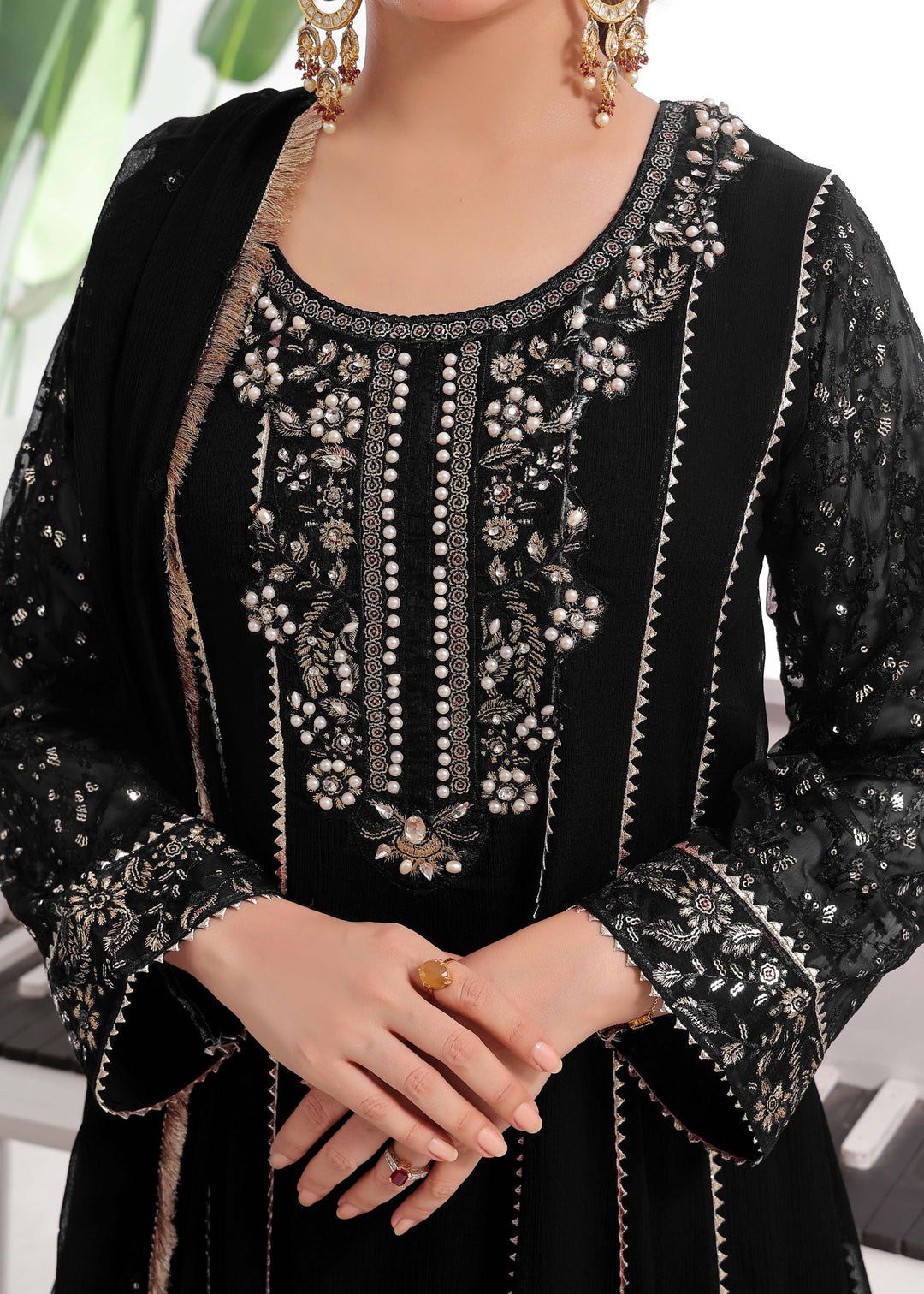 Rasm e Bahaar by Al Siyaab RTW Embroidered Chiffon 3 Piece Suit RAANI Festive Collection
