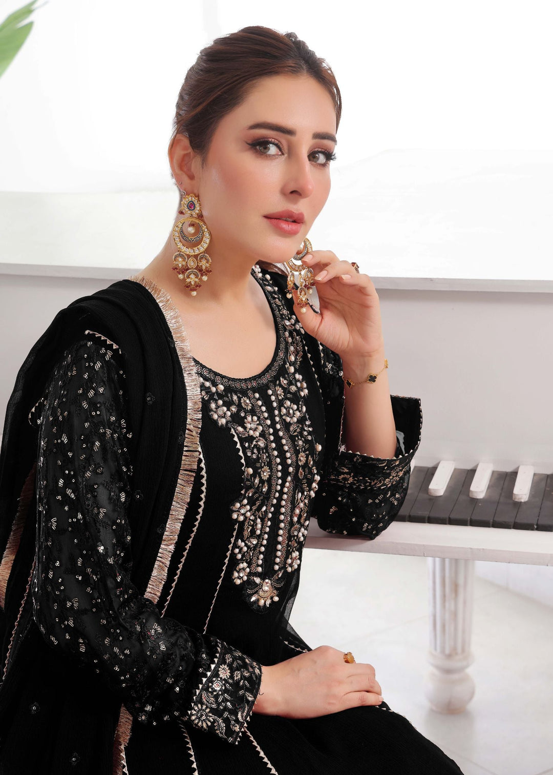 Rasm e Bahaar by Al Siyaab RTW Embroidered Chiffon 3 Piece Suit RAANI Festive Collection