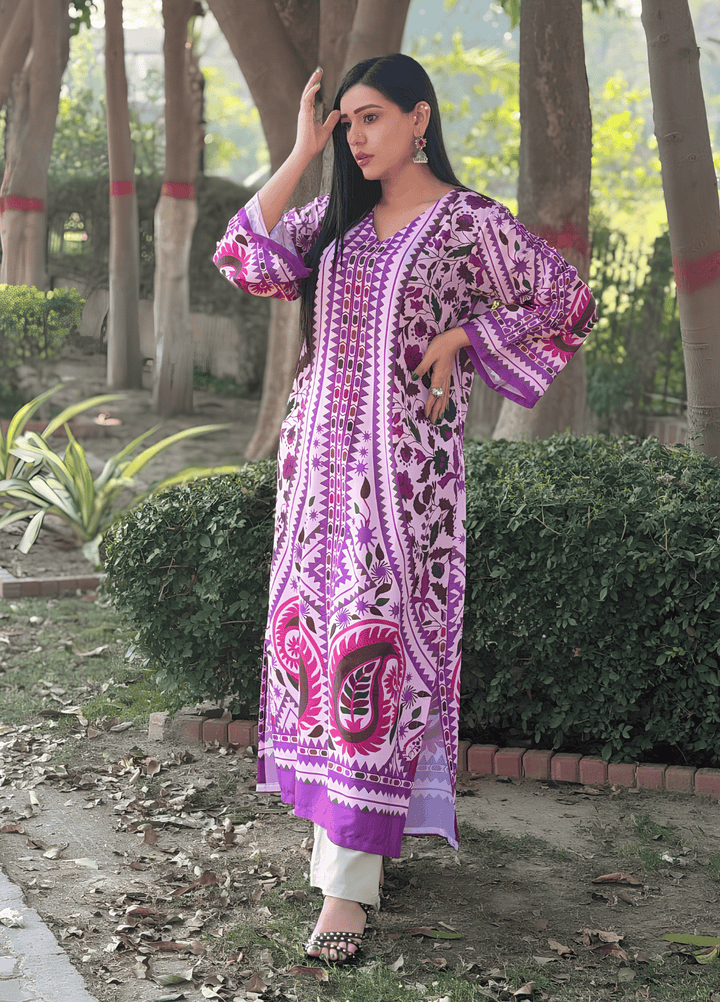 Syra's Atelier Women RTW Printed Grip 1 Piece Suit Reya Kaftan Summer Collection