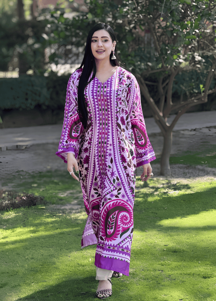 Syra's Atelier Women RTW Printed Grip 1 Piece Suit Reya Kaftan Summer Collection