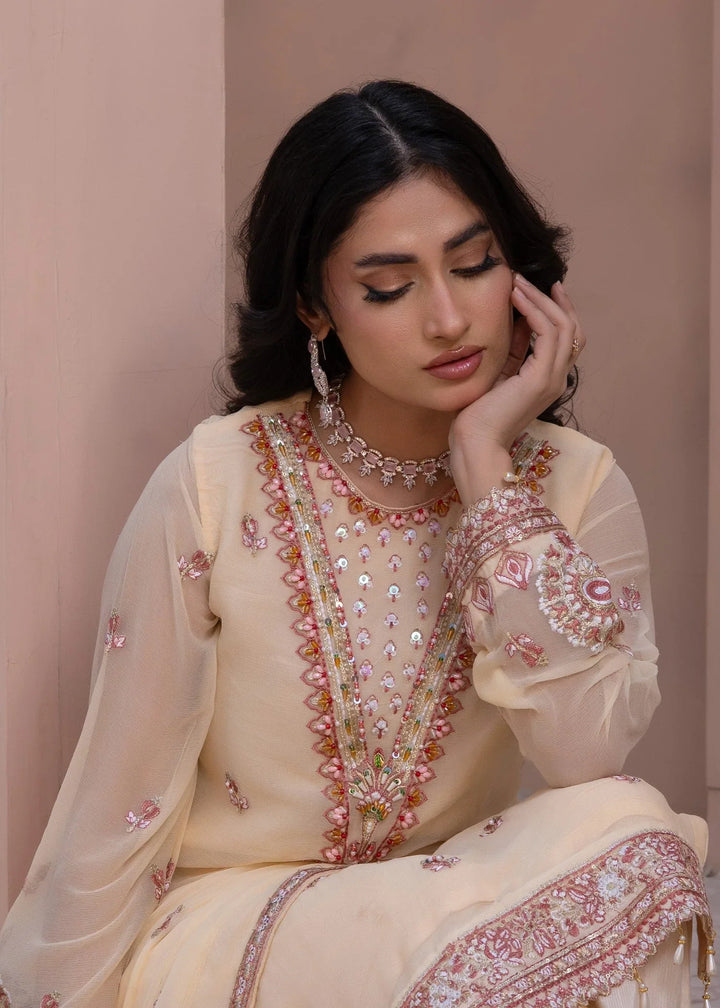 Maher E Naseeb by Maherposh RTW Embroidered Chiffon 3 Piece Suit HM-2013 Festive Collection