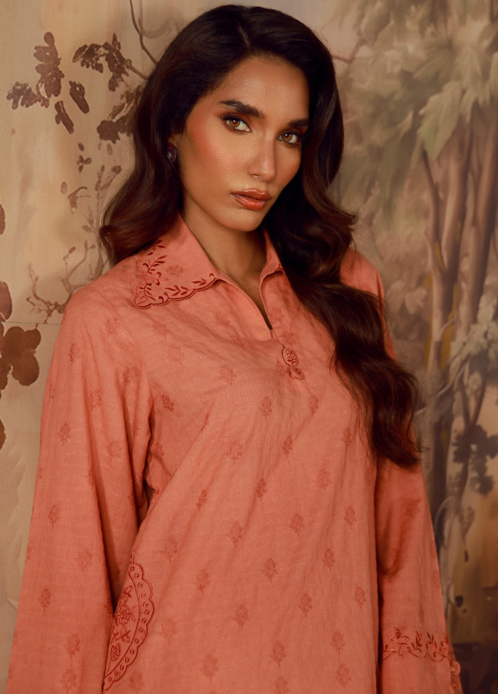 Sahar Women RTW Embroidered Jacquard 2 Piece Suit Sunstone Casual Collection