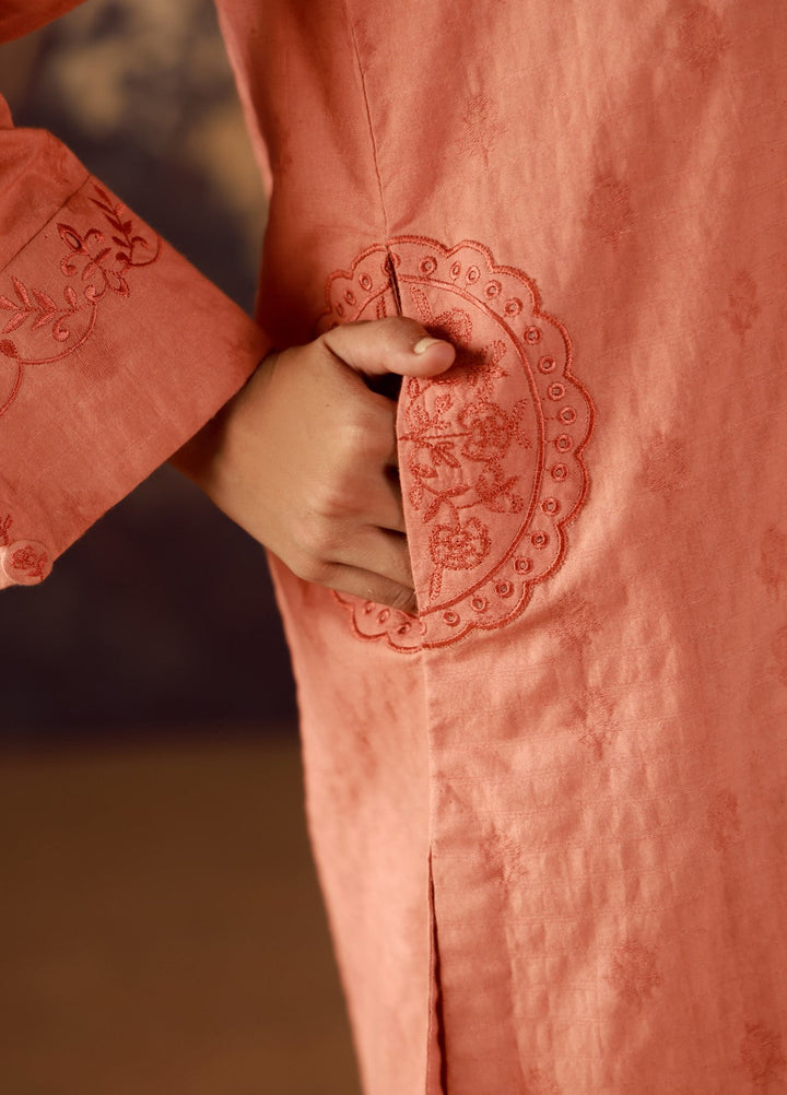 Sahar Women RTW Embroidered Jacquard 2 Piece Suit Sunstone Casual Collection