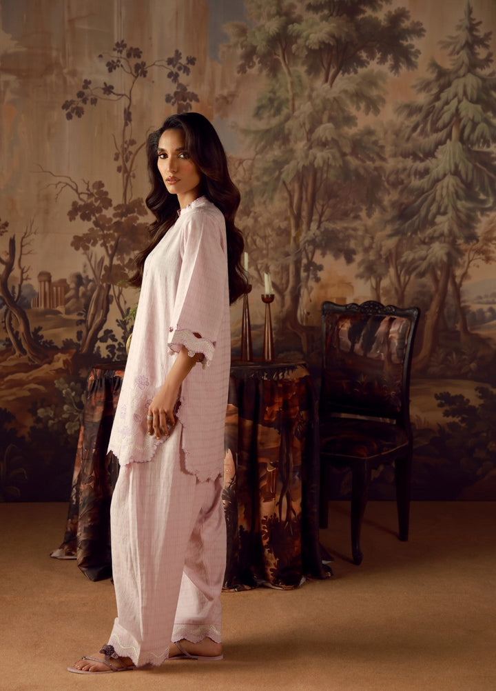 Sahar Women RTW Embroidered Jacquard 2 Piece Suit Amethyst Casual Collection