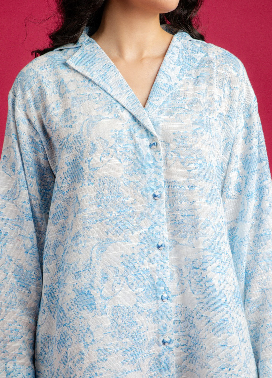Sahar Women RTW Embroidered Cotton 2 Piece Suit Nova blue Casual Collection