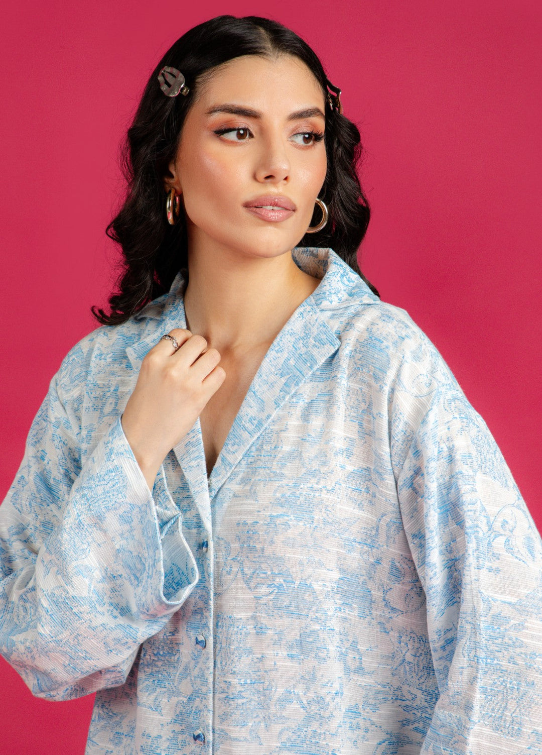 Sahar Women RTW Embroidered Cotton 2 Piece Suit Nova blue Casual Collection