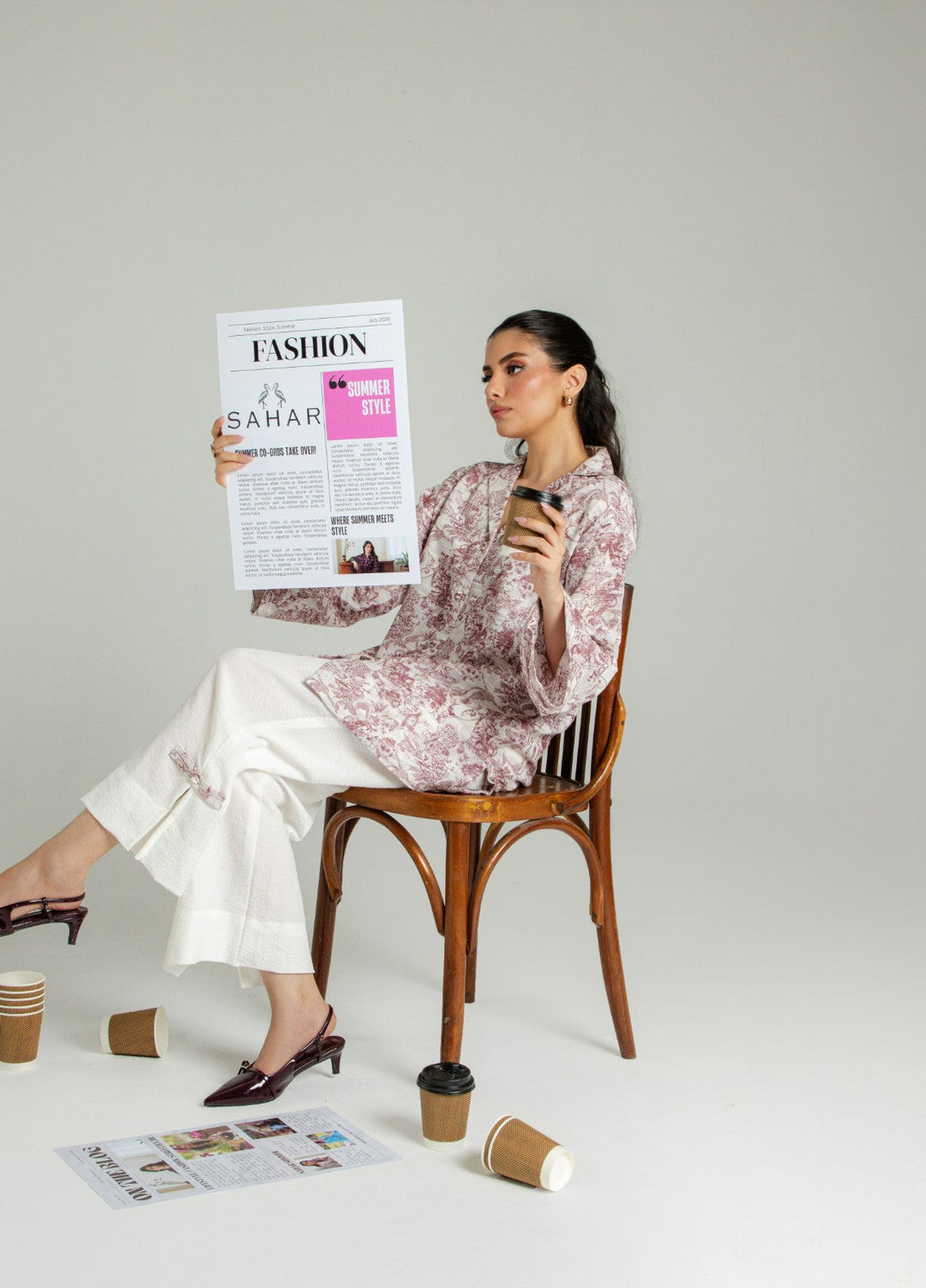 Sahar Women RTW Embroidered Cotton 2 Piece Suit Sienna Casual Collection