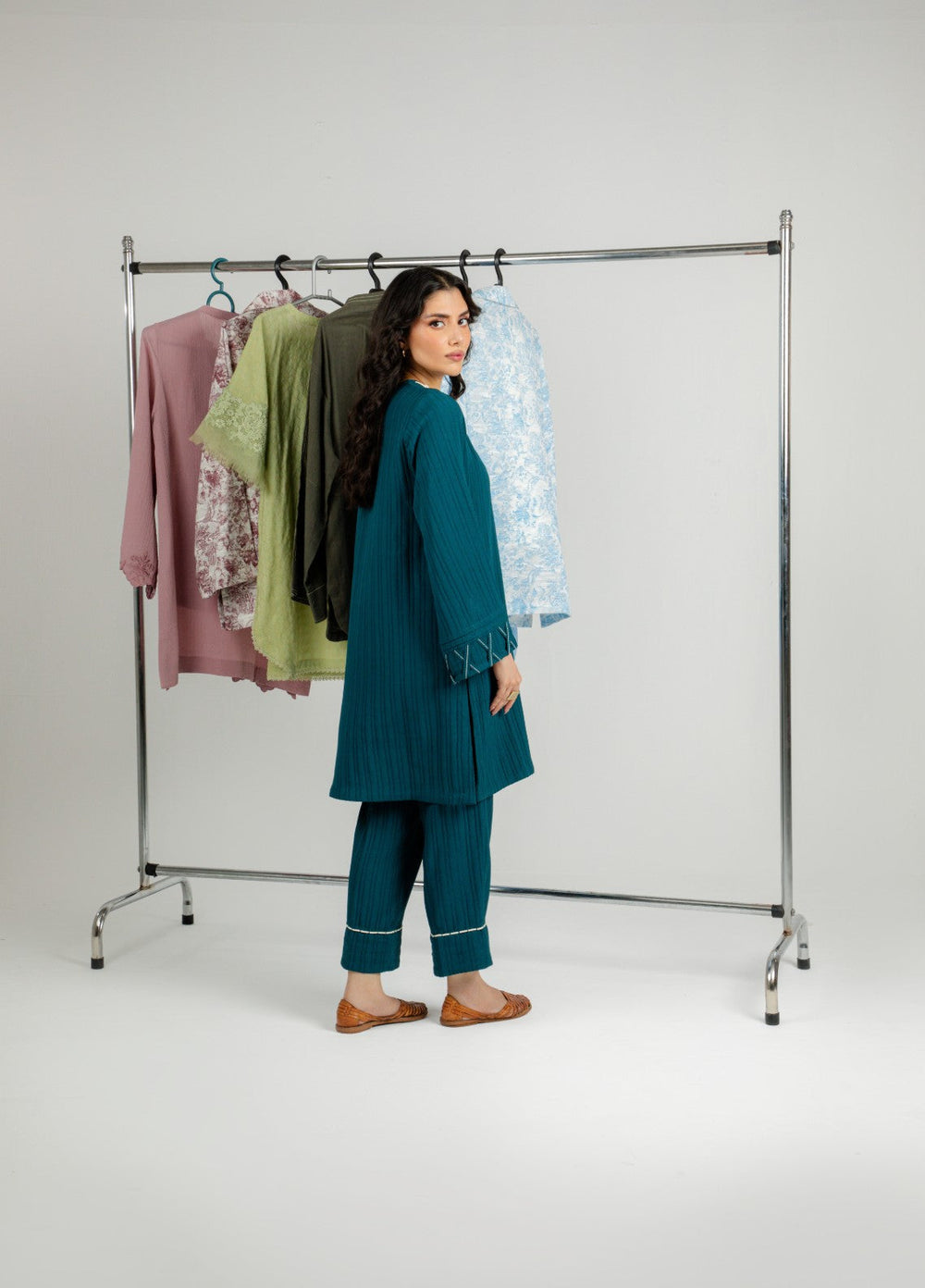 Sahar Women RTW Embroidered Cotton 2 Piece Suit Love knot Casual Collection