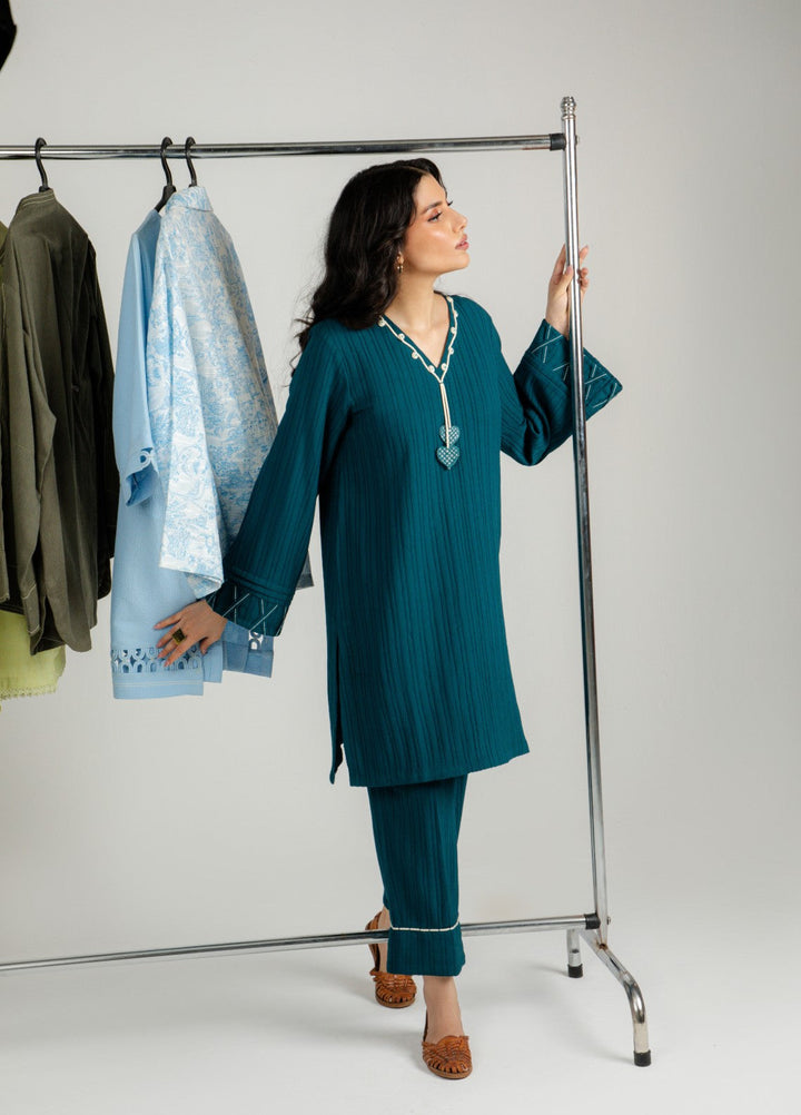 Sahar Women RTW Embroidered Cotton 2 Piece Suit Love knot Casual Collection