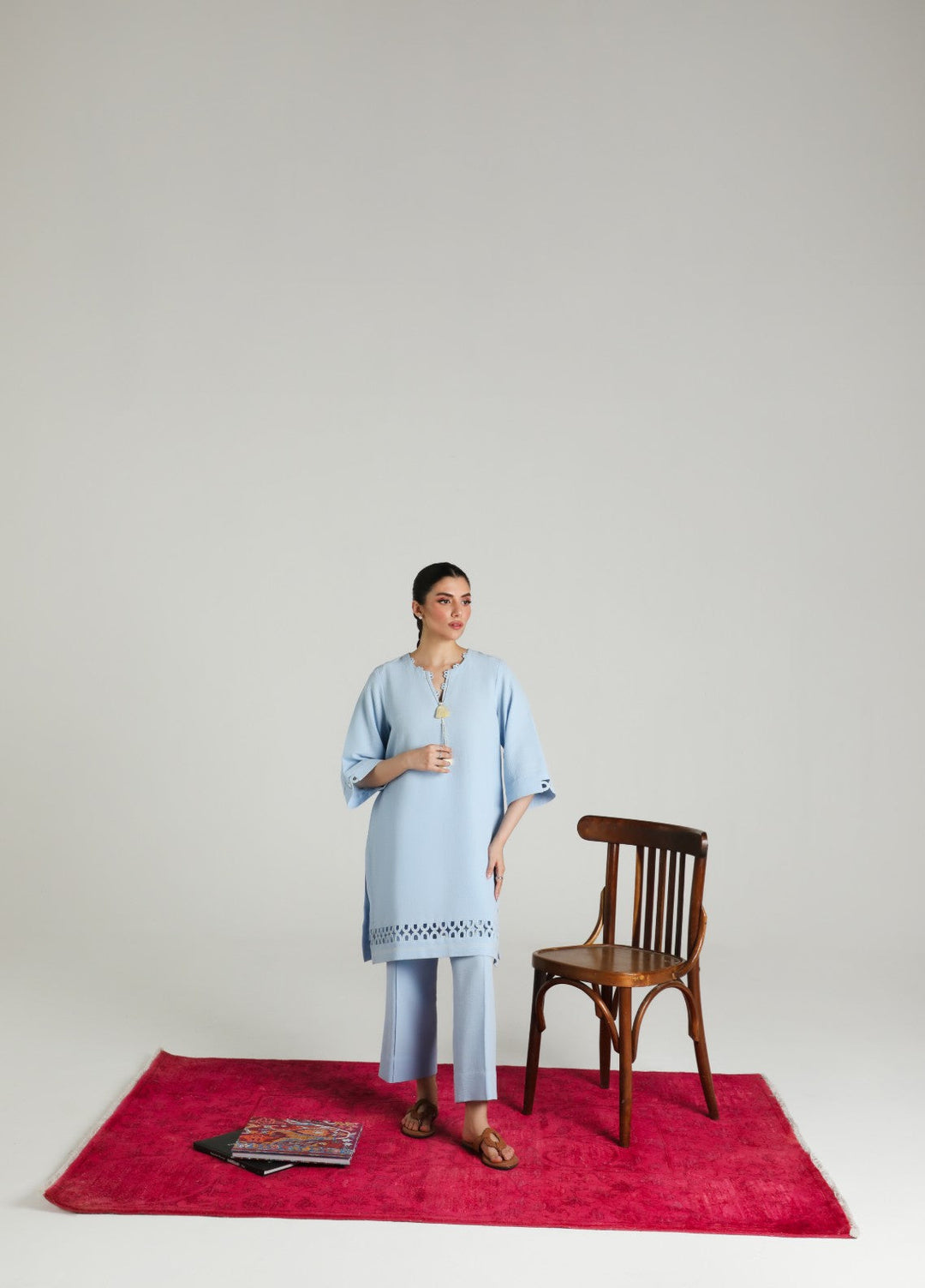 Sahar Women RTW Embroidered Cotton 2 Piece Suit Ocean wave Casual Collection