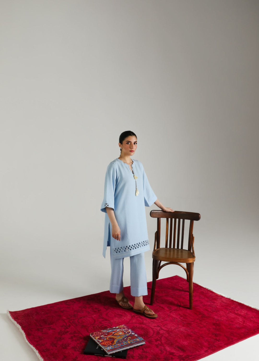 Sahar Women RTW Embroidered Cotton 2 Piece Suit Ocean wave Casual Collection