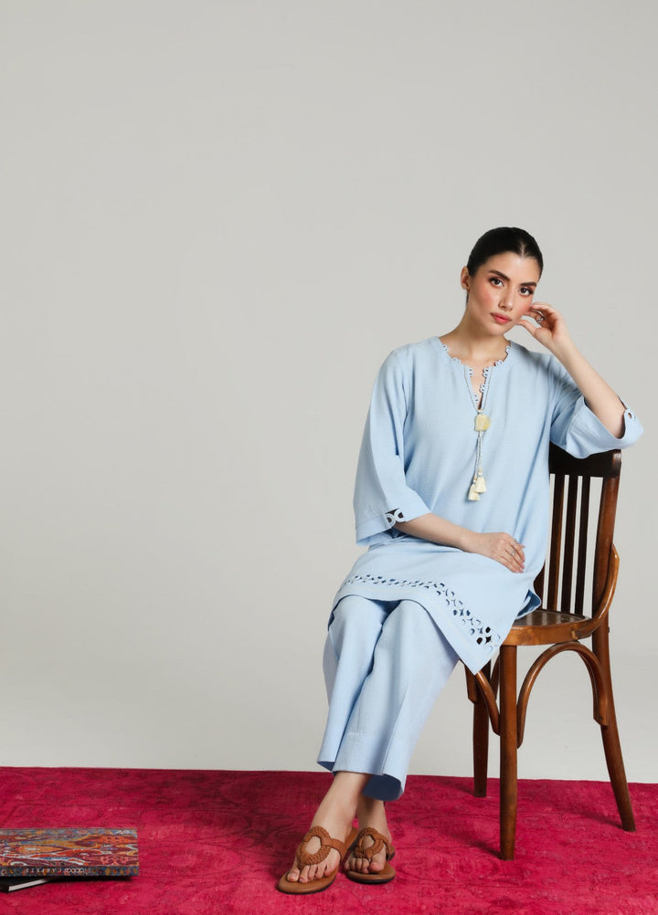Sahar Women RTW Embroidered Cotton 2 Piece Suit Ocean wave Casual Collection