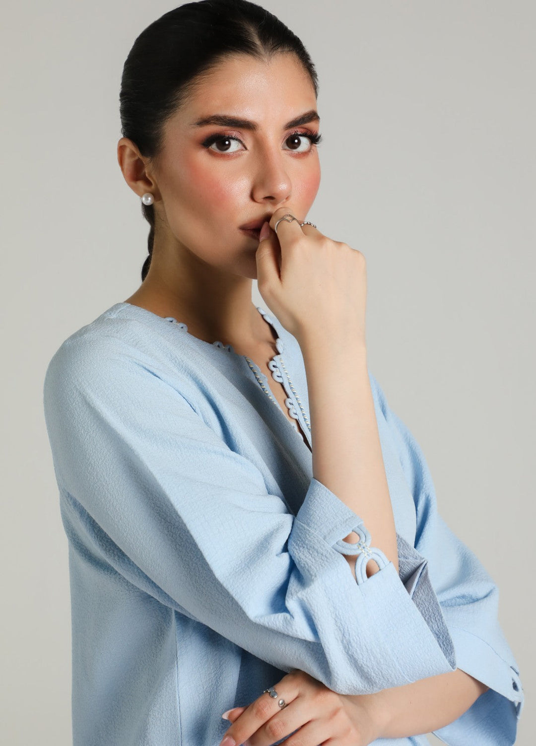 Sahar Women RTW Embroidered Cotton 2 Piece Suit Ocean wave Casual Collection