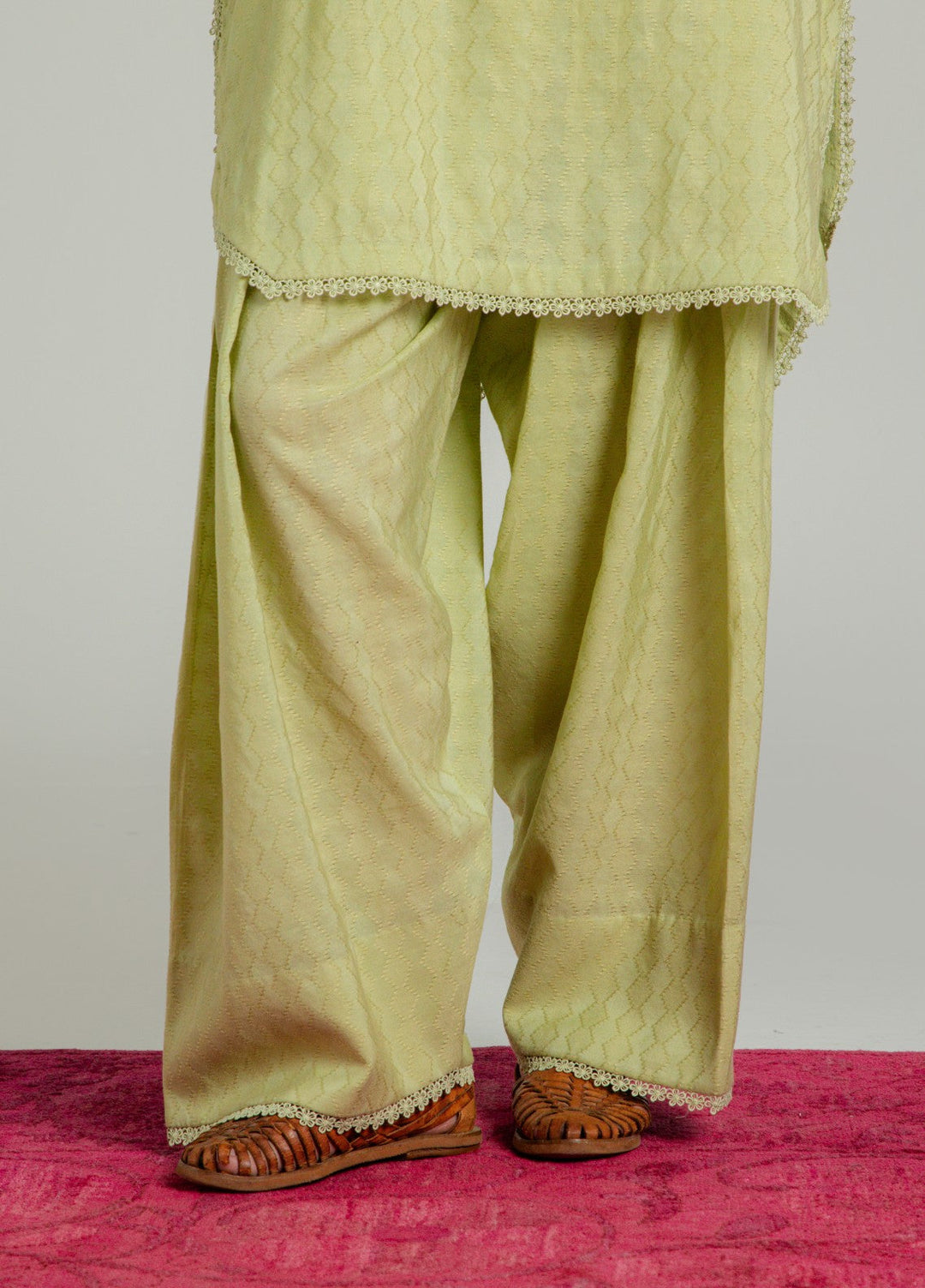 Sahar Women RTW Embroidered Cotton 2 Piece Suit Pistachio bloom Casual Collection