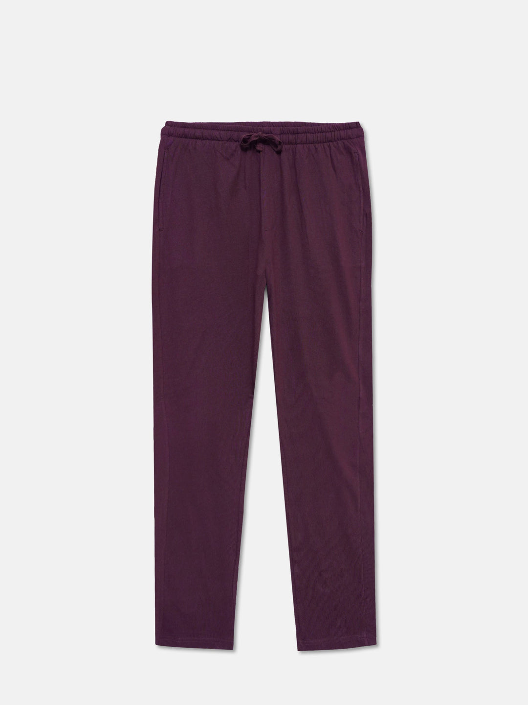 Brumano Mens Trouser RTW Solids Cotton Burgundy Knitted Lounge Casual Collection