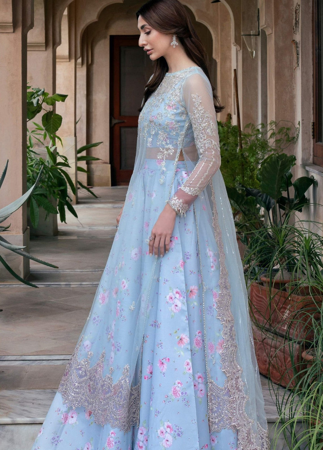 Rusukh by Sahane Unstitched Embroidered Net 3 Piece Suit KAYRA Festive Collection