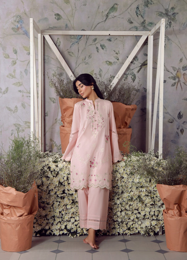 Sahar Women RTW Chikankari Cambric 3 Piece Suit LOTUS BLUSH Festive Collection