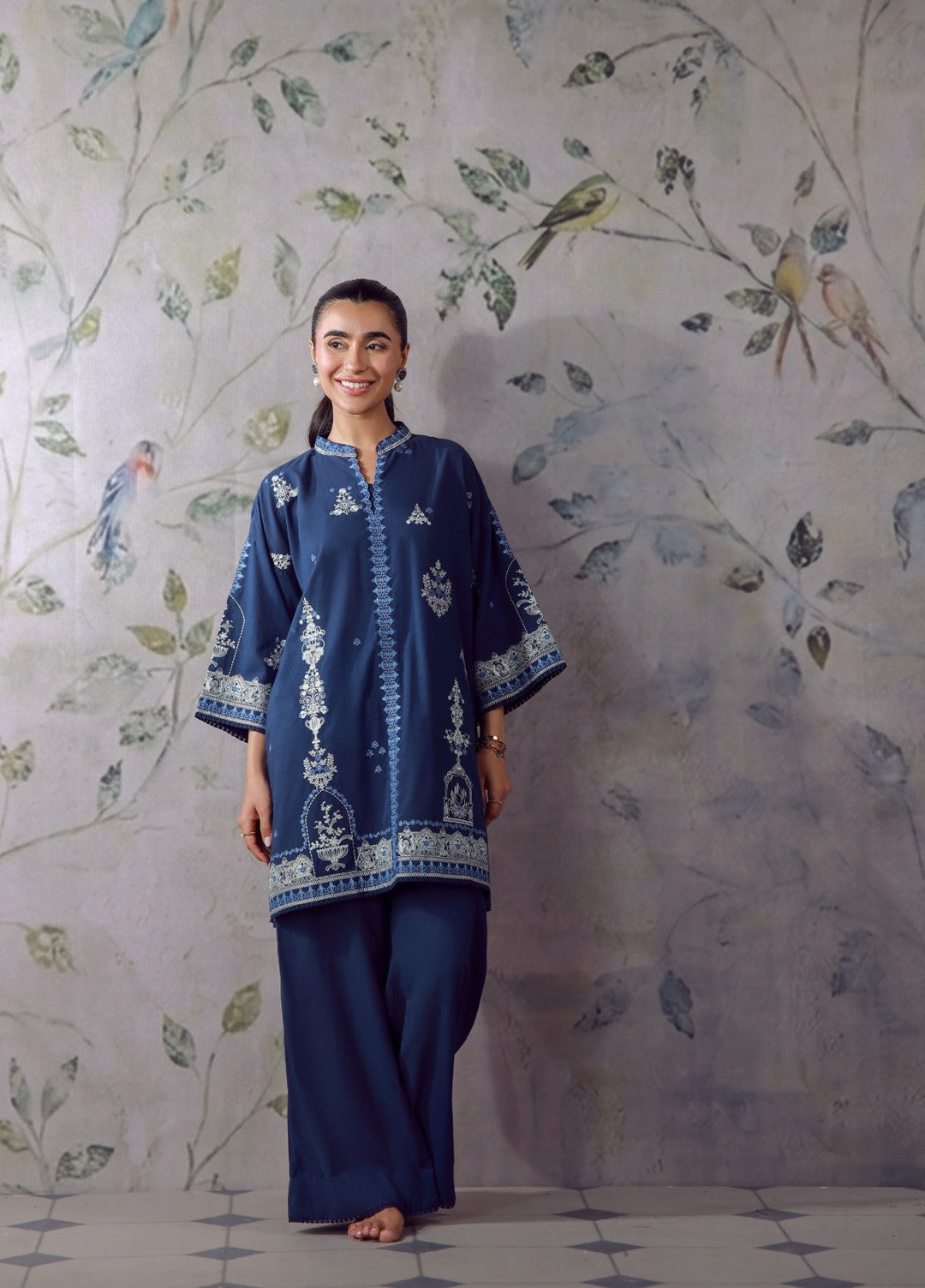 Sahar Women RTW Chikankari Cambric 3 Piece Suit AZURA Festive Collection