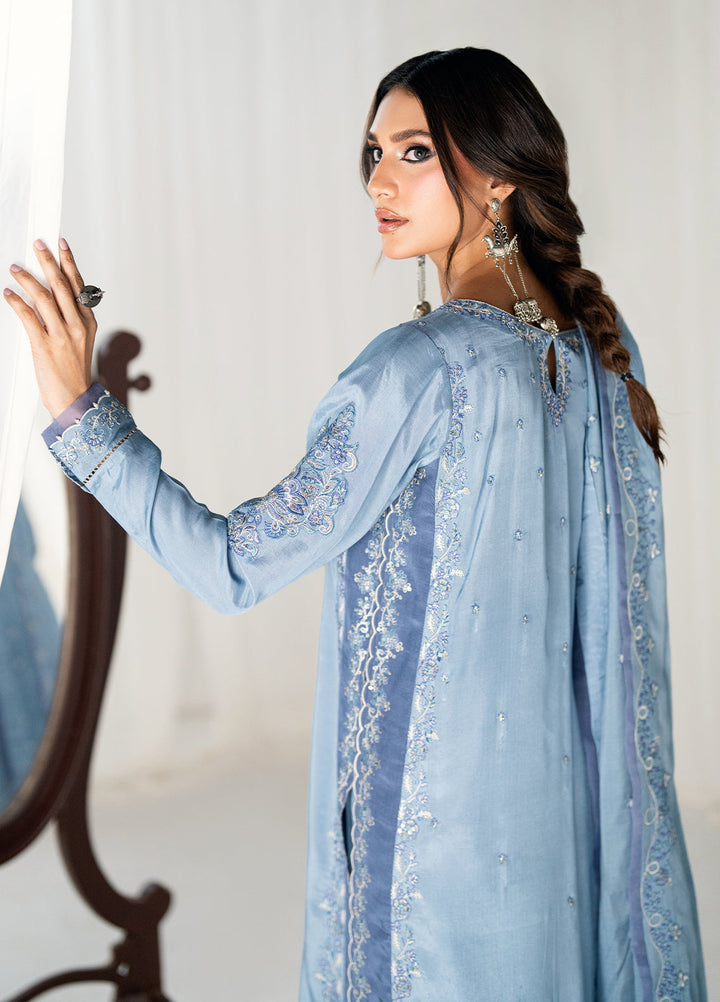 Efsun by Sahane Women RTW Embroidered Sheesh Silk 3 Piece Suit FP8801 Yakamoz Festive Collection