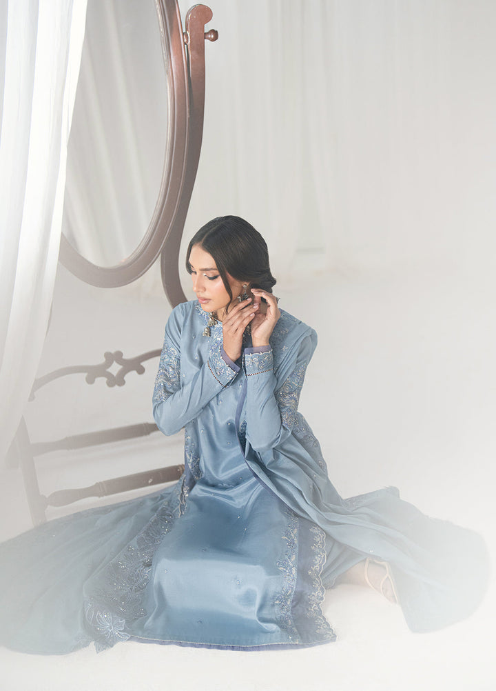 Efsun by Sahane Women RTW Embroidered Sheesh Silk 3 Piece Suit FP8801 Yakamoz Festive Collection