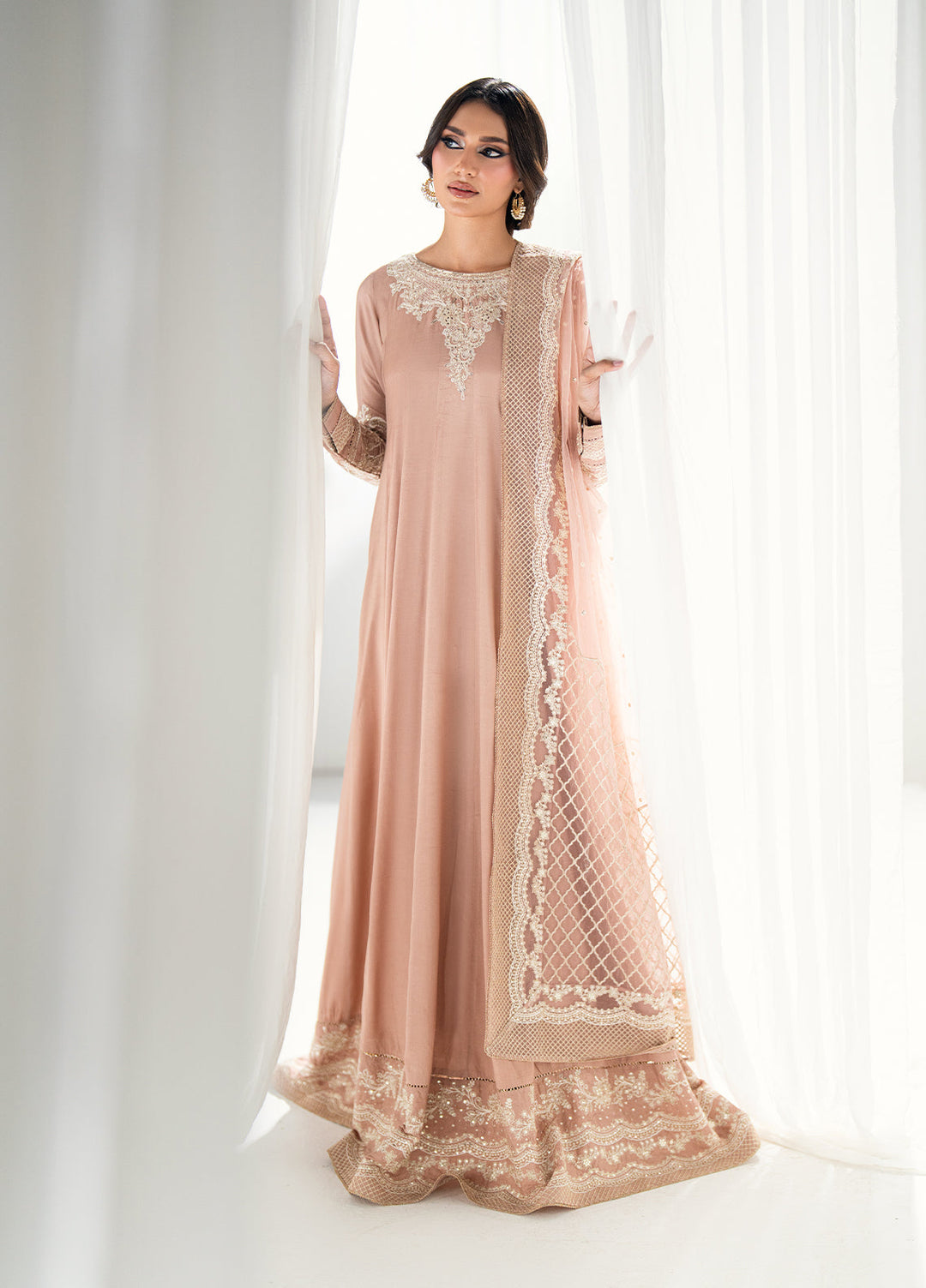 Efsun by Sahane Women RTW Embroidered Sheesh Silk 3 Piece Suit FP8802 Gonul Festive Collection