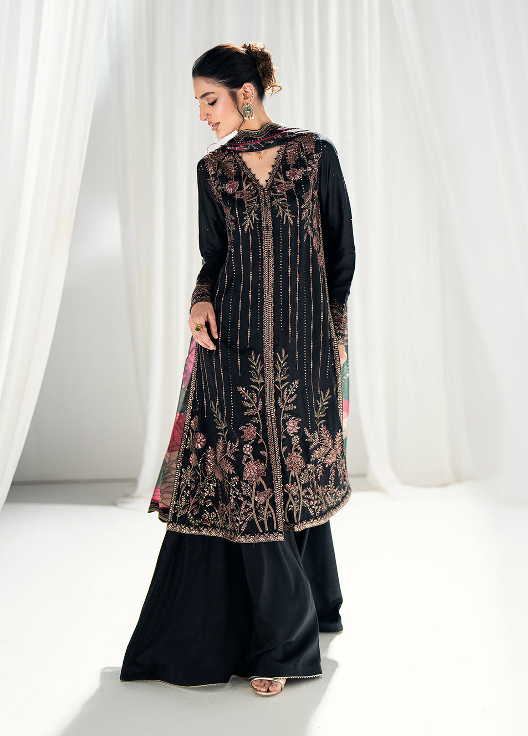 Efsun by Sahane Women RTW Embroidered Raw Silk 3 Piece Suit FP8803 Efsun Festive Collection