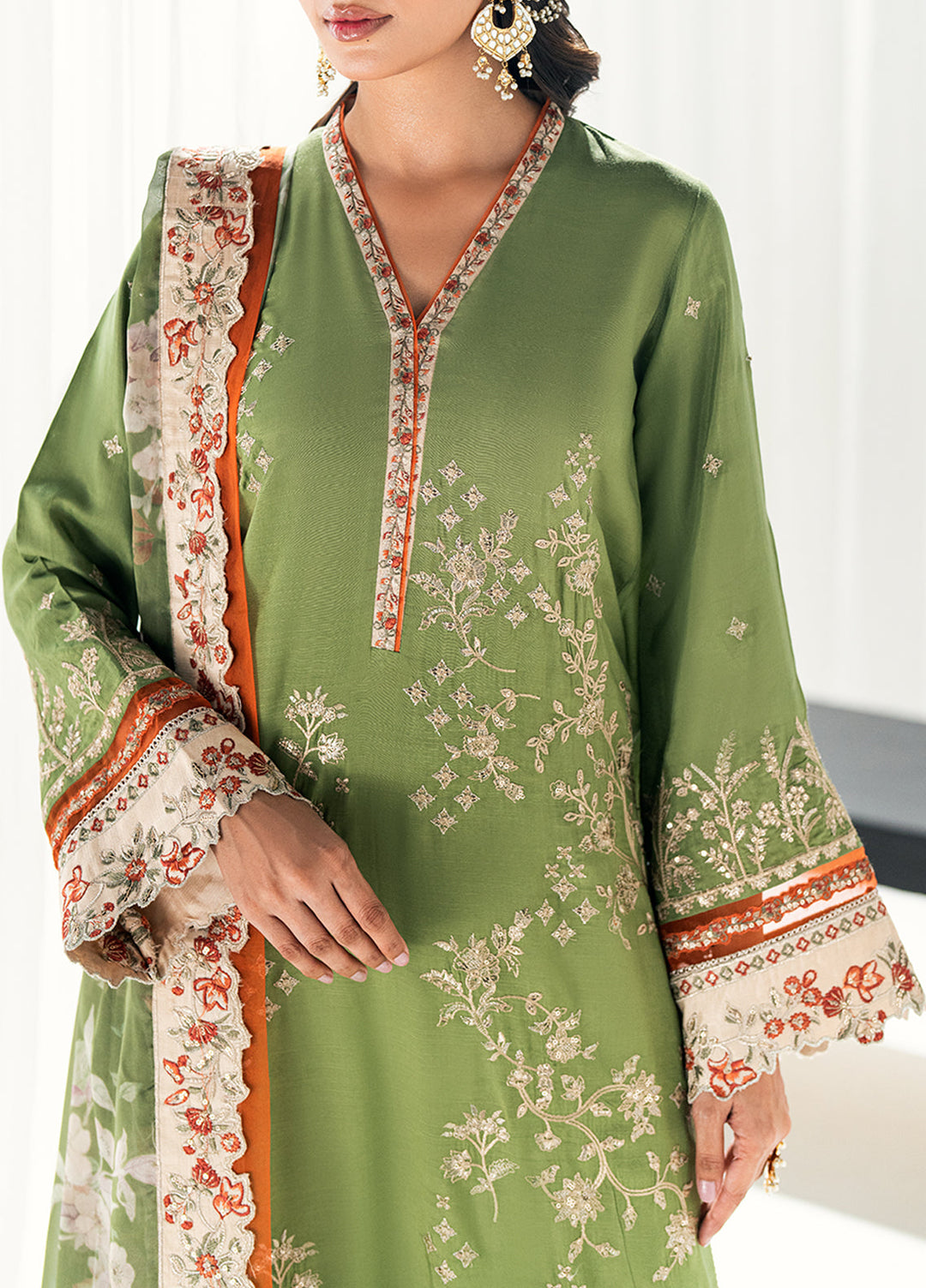 Efsun by Sahane Women RTW Embroidered Raw Silk 3 Piece Suit FP8805 Asalet Festive Collection