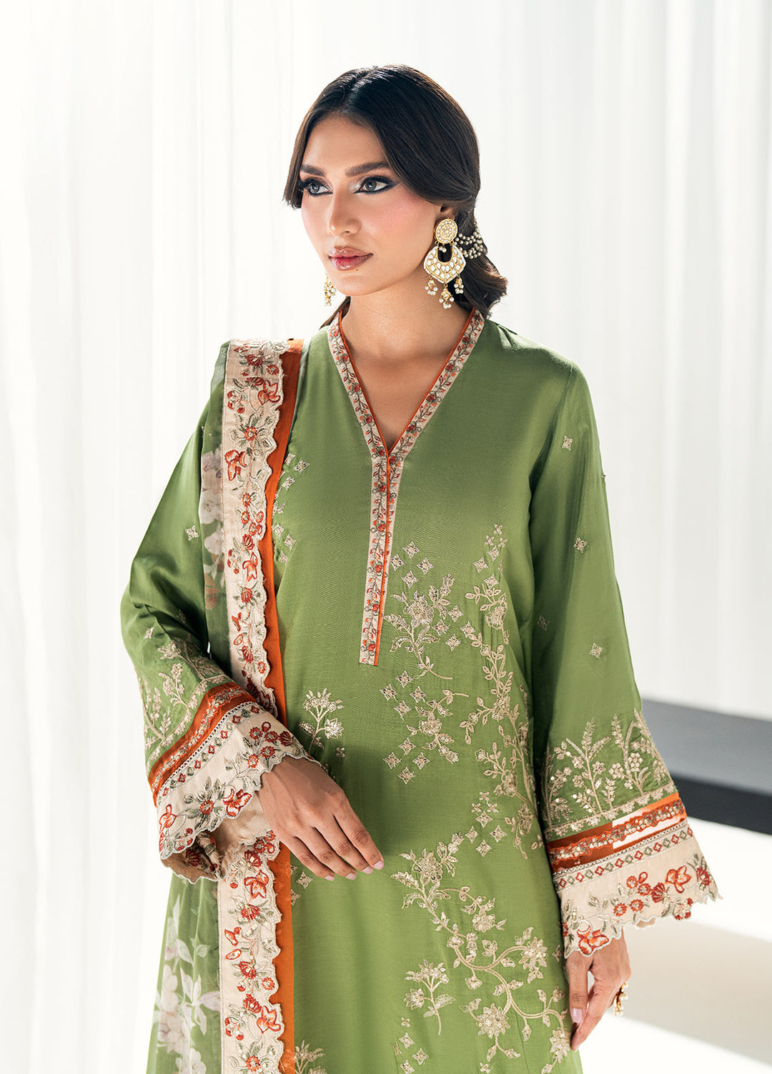 Efsun by Sahane Women RTW Embroidered Raw Silk 3 Piece Suit FP8805 Asalet Festive Collection