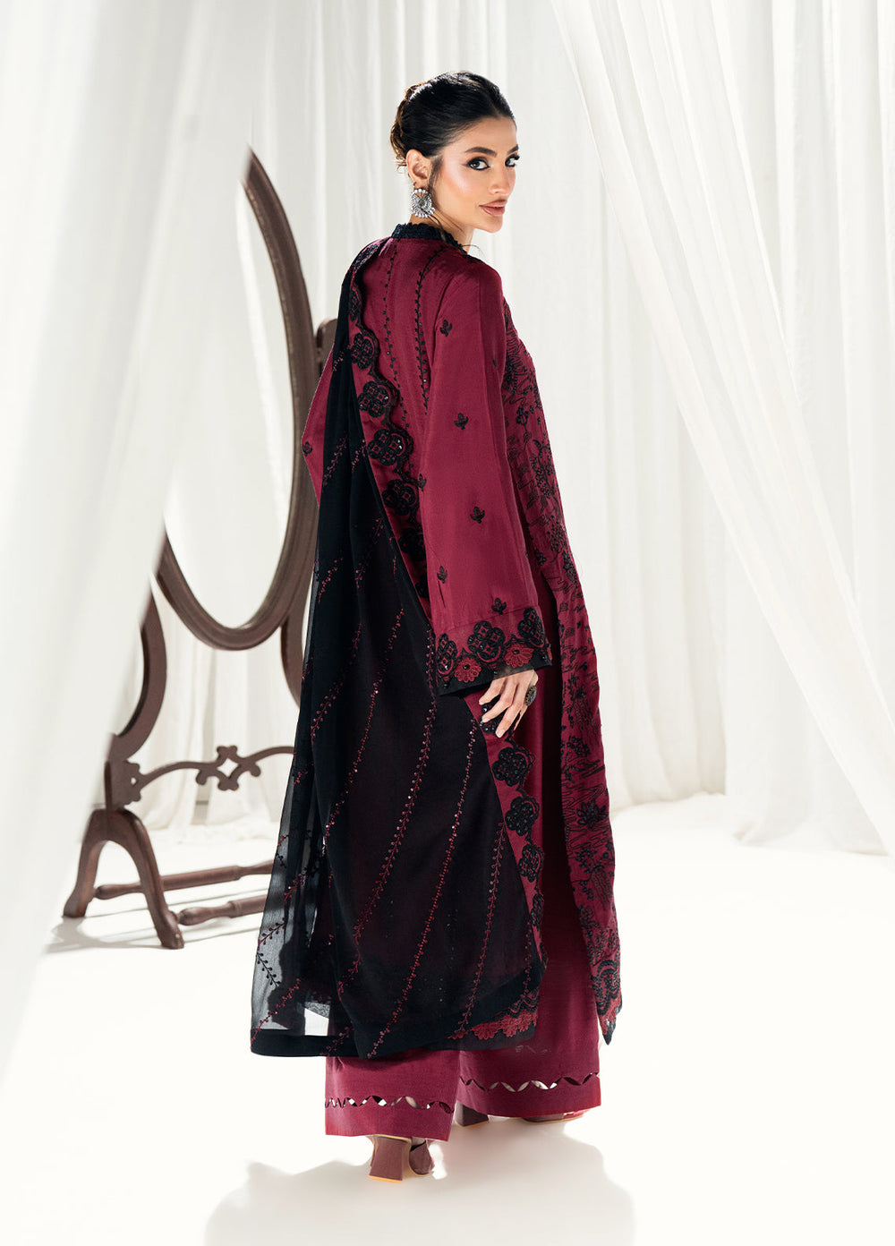 Efsun by Sahane Women RTW Embroidered Raw Silk 3 Piece Suit FP8806 Neva Festive Collection