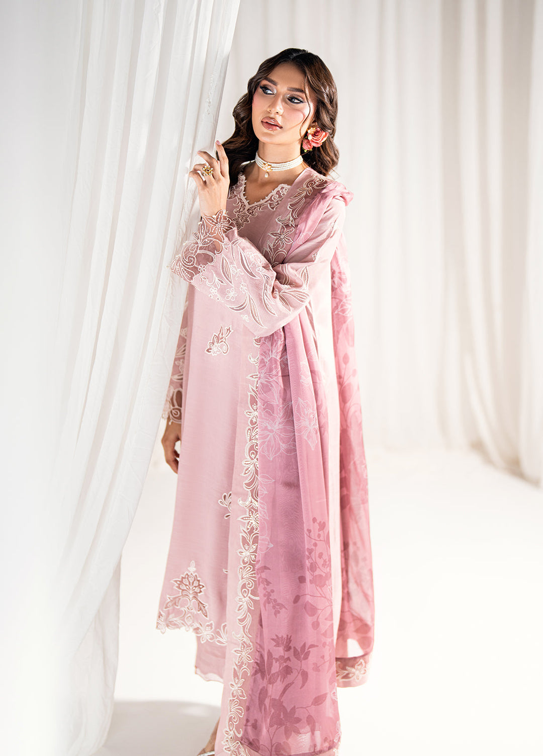 Efsun by Sahane Women RTW Embroidered Raw Silk 3 Piece Suit FP8807 Lale Festive Collection