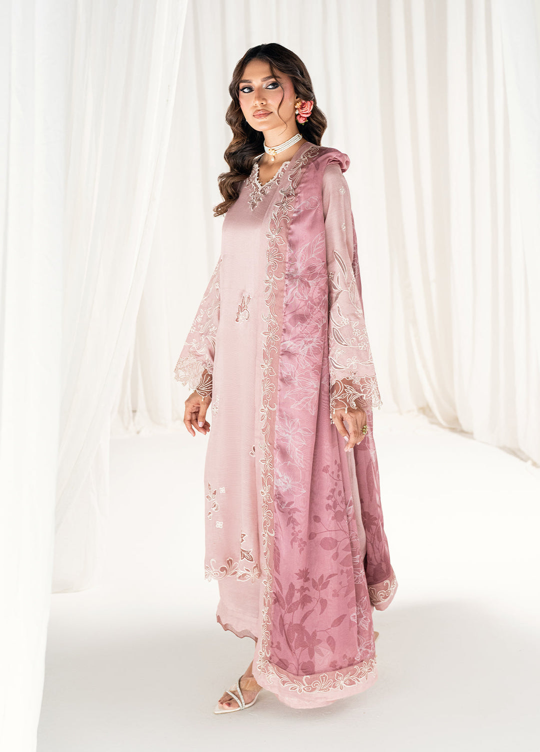 Efsun by Sahane Women RTW Embroidered Raw Silk 3 Piece Suit FP8807 Lale Festive Collection