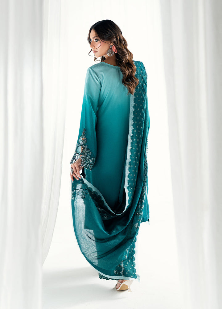 Efsun by Sahane Women RTW Embroidered Sheesh Silk 3 Piece Suit FP8808 Elysian Festive Collection