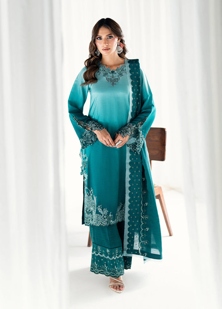 Efsun by Sahane Women RTW Embroidered Sheesh Silk 3 Piece Suit FP8808 Elysian Festive Collection