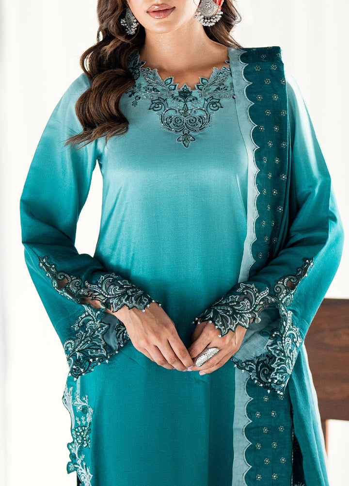 Efsun by Sahane Women RTW Embroidered Sheesh Silk 3 Piece Suit FP8808 Elysian Festive Collection