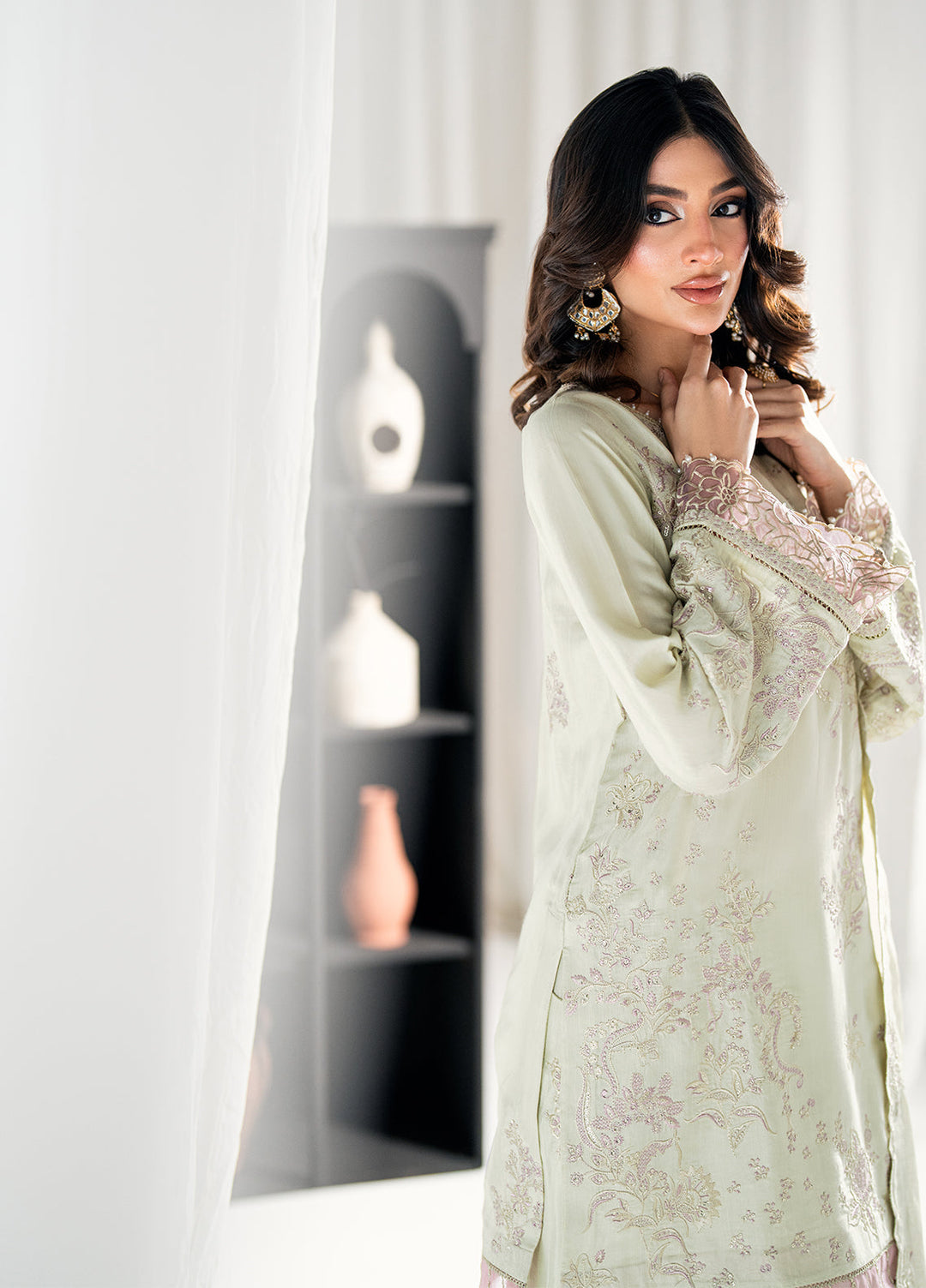 Efsun by Sahane Women RTW Embroidered Raw Silk 3 Piece Suit FP8809 Lustre Festive Collection